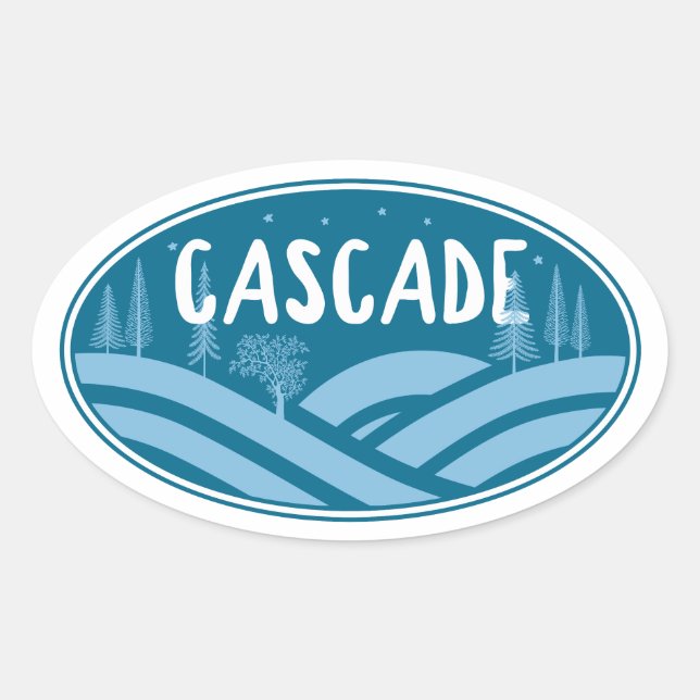 Cascade Idaho Outdoors Oval Sticker (Front)