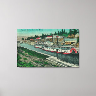 Cascade Locks on the Columbia River Canvas Print