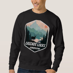 Cascade Locks Oregon Or Mountains Hike Hiking Souv Sweatshirt