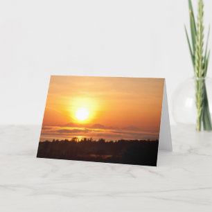 Cascade Mountain Range at Sunrise - Frameable Art Card