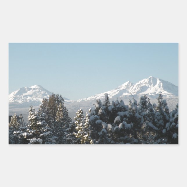 Cascade Mountain Rectangular Sticker (Front)