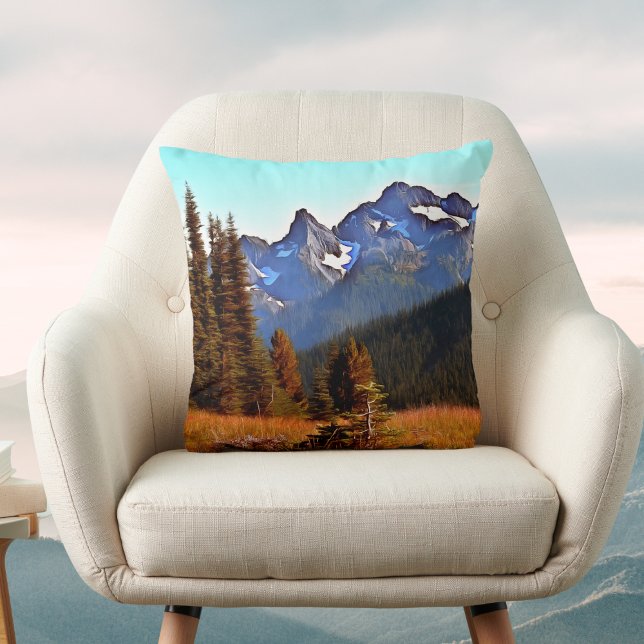 Cascade Mountains in Golden Sunlight Cushion (Creator Uploaded)