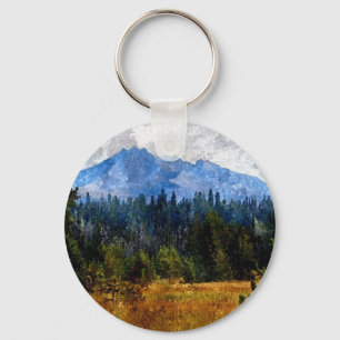 Cascade Mountains Meadow, Oregon Key Ring