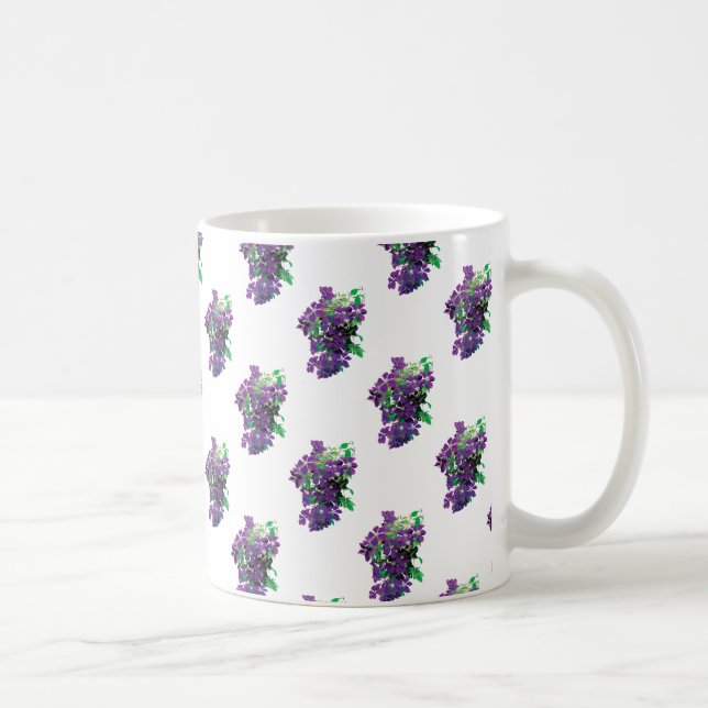 Cascade of Clematis Coffee Mug (Right)