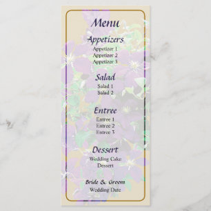 Cascade of Clematis Menu... Menu