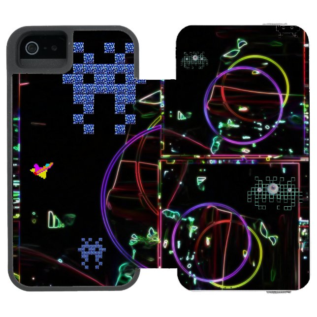 Cascade of Electronic Games Incipio iPhone Wallet Case (Folio Open)