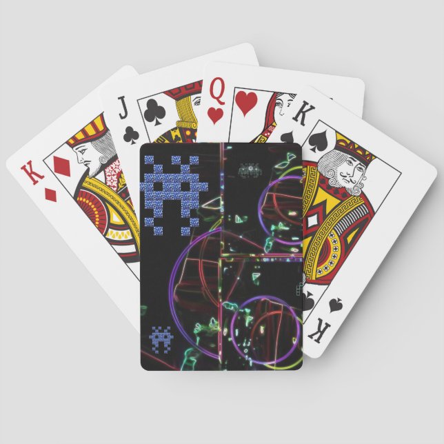 Cascade of Electronic Games Playing Cards (Back)
