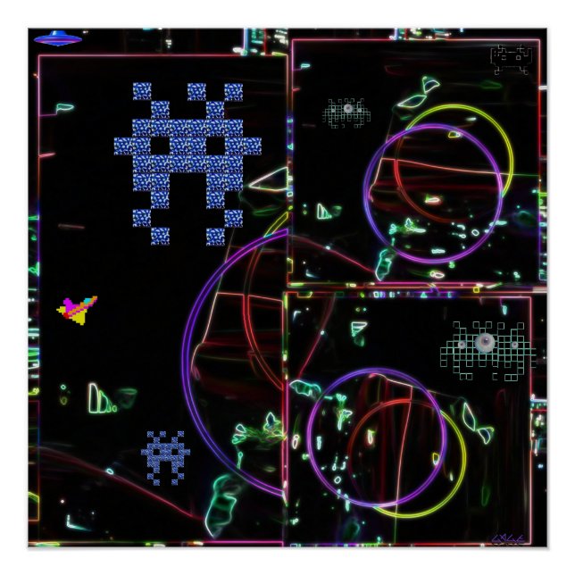 Cascade of Electronic Games Poster (Front)