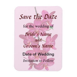 Cascade of Magenta Orchids Save the Date Magnet