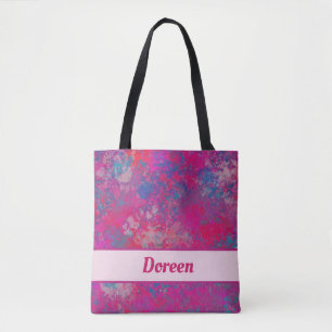 Cascade of Pink & Blue Modern Colour Tote Bag