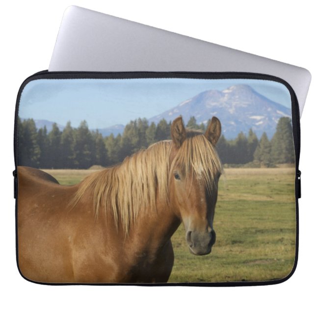 Cascade Range | Chestnut Horse Laptop Sleeve (Front)
