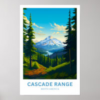 Cascade Range North America Travel Print