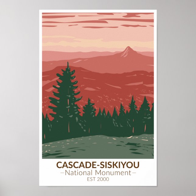 Cascade Siskiyou National Monument Oregon Vintage Poster (Front)