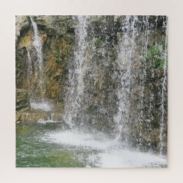 cascade, waterfall, water, landscape, nature, jigsaw puzzle (Vertical)