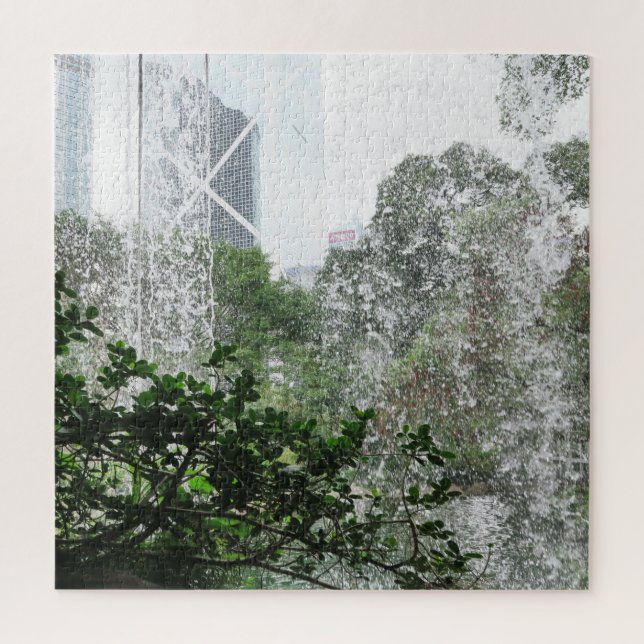 cascade, waterfall, water, landscape, nature, jigsaw puzzle (Vertical)