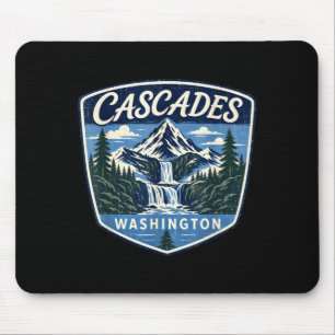 Cascades washington mountain waterfall nature mouse mat