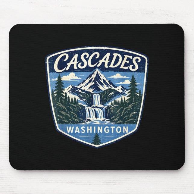 Cascades washington mountain waterfall nature mouse mat (Front)