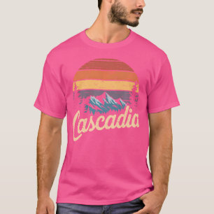 Cascadia Mountains Hiking Souvenir Washington Oreg T-Shirt