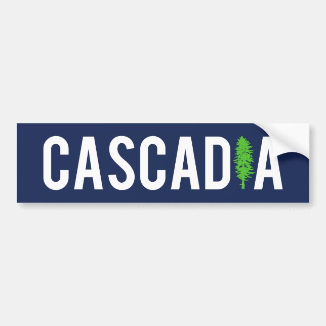 Cascadia Tree Bumper Sticker (Front)