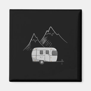 Cascadian Designs Women's Airstream Camping Traile Magnet