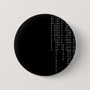 Cascading Binary 6 Cm Round Badge