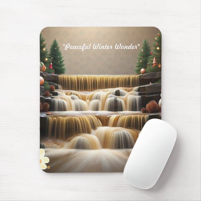 "Cascading Christmas Joy" Mouse Mat (With Mouse)
