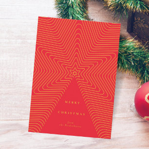 CASCADING CHRISTMAS TREE STAR HOLIDAY CARD