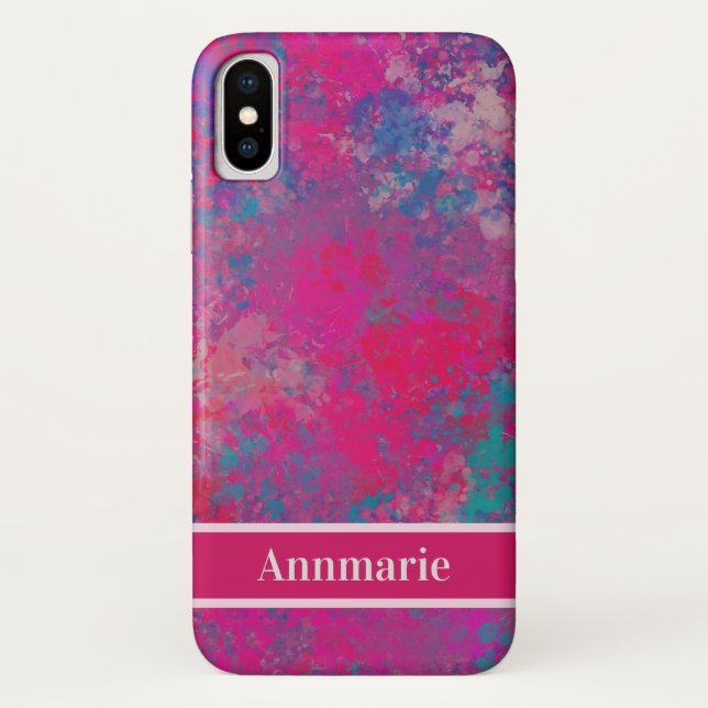 Cascading Colour Abstract Design Pattern Case-Mate iPhone Case (Back)