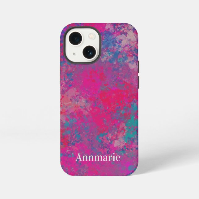 Cascading Colour Abstract Design Pattern iPhone Case (Back)