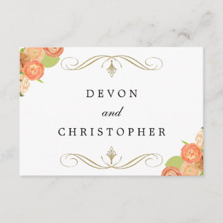 Cascading Floral Wedding Response Cards