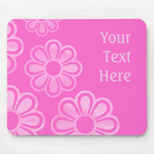 Cascading Flowers - Pink Mouse Mat (Front)