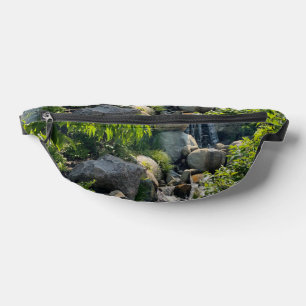 Cascading forest waterfall forest greenery bum bags