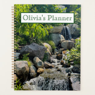 Cascading forest waterfall forest greenery planner