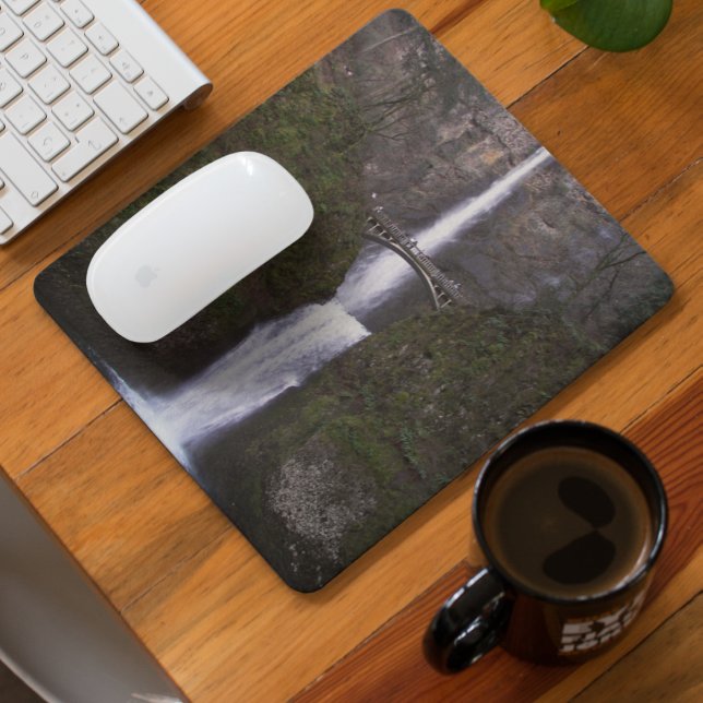 Cascading Multnomah Falls Photo Mouse Mat (In Situ)