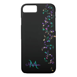 Cascading Music Notes Monogram iPhone 7  Case