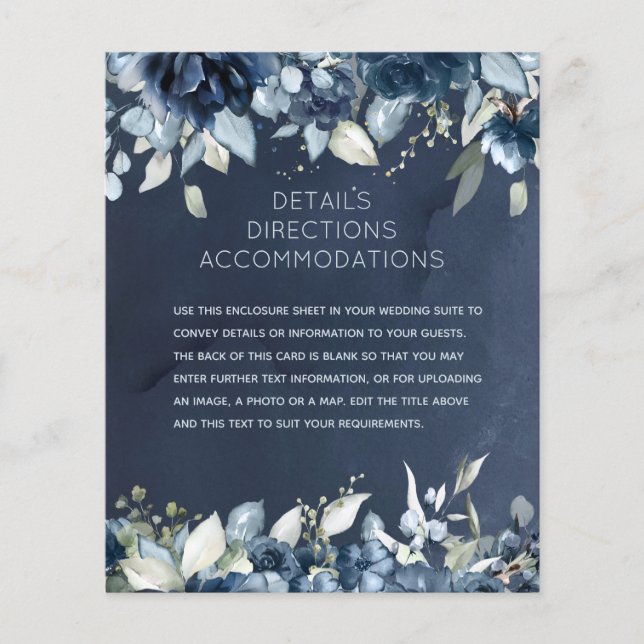 Cascading Peonies Wedding Details Accommodations (Front)