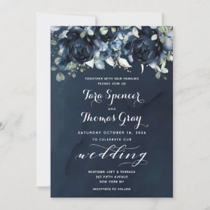 Cascading Peonies Wedding Invitation Suite