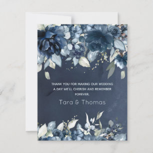 Cascading Peonies Wedding Thank You