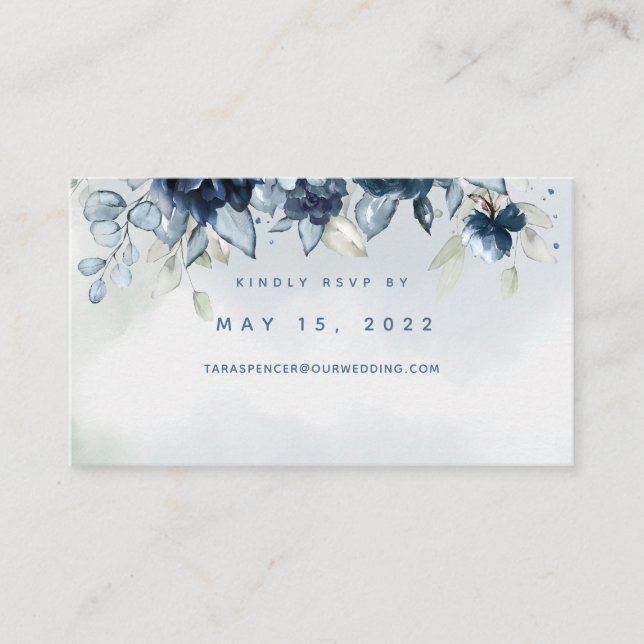 Cascading Roses Wedding Online RSVP Card (Front)