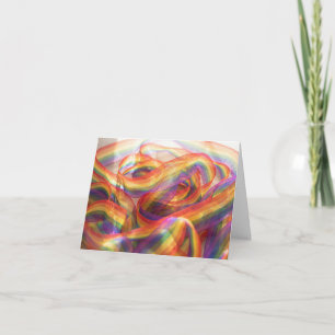 Cascading Sheer Rainbow Ribbon. card