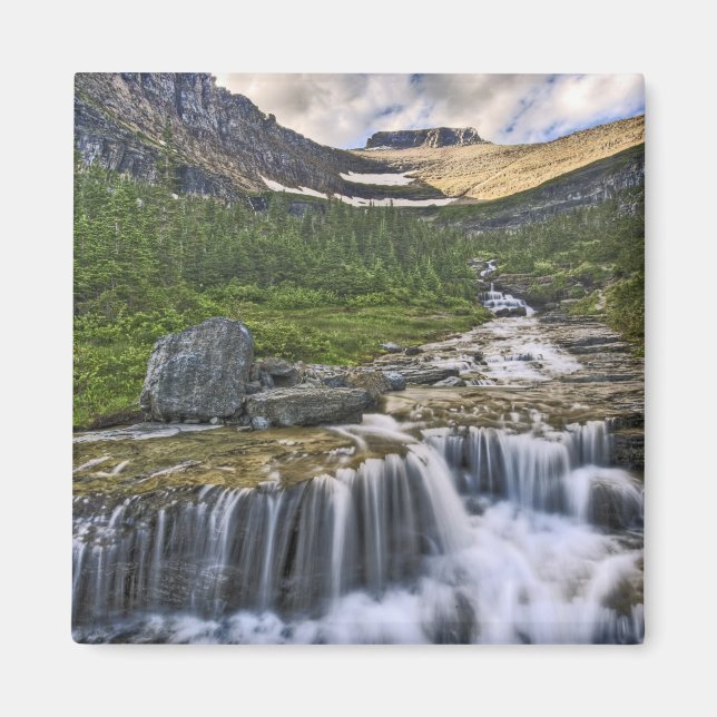 Cascading stream, Glacier National Park, Magnet (Front)