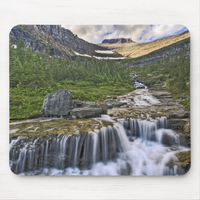 Cascading stream, Glacier National Park, Mouse Mat (Front)