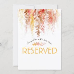 Cascading vine brown orange watercolor reserved