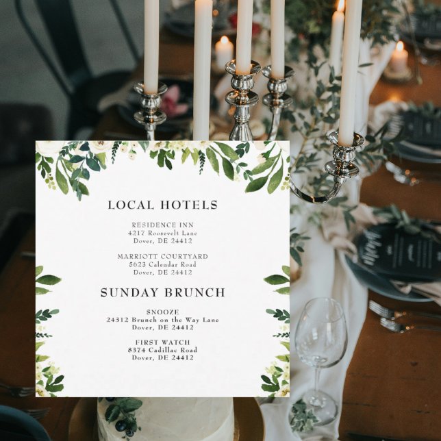 Cascading White Floral Square Invitation (Creator Uploaded)