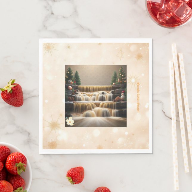 "Cascading Winter" Napkin (Insitu)