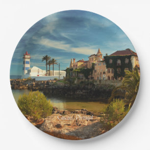 Cascais, Portugal picturesque landscape Paper Plate