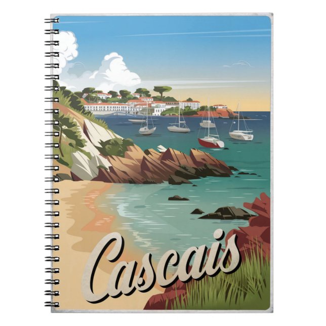 Cascais Portugal Vintage  Notebook (Front)