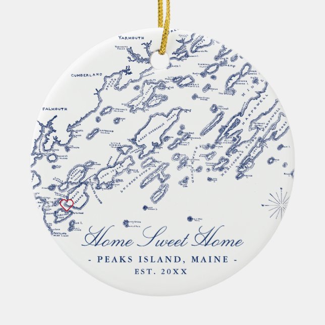Casco Bay Maine Ornament - Home Sweet Home (Front)