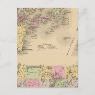 Casco Bay Map Postcard