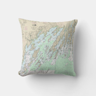Casco Bay Nautical Chart 13290 Cushion